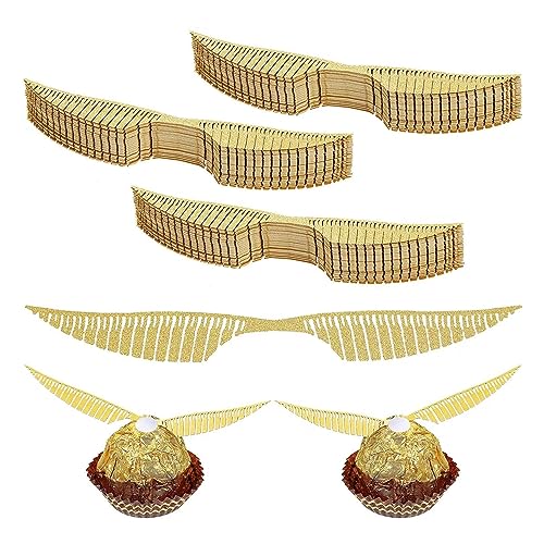 Gold Golden Flügel Kuchen Deko,50 Stück Dekoration Hexe aus Schokolade Cupcake Topper Geburtstags Deko Witch Torten Deko Für Süßigkeiten Fans Party Geburtstag Backen Muffin Topper Deko Gold Golden Flügel Kuchen Deko,50 Stück Dekoration Hexe aus Schokolade Cupcake Topper Geburtstags Deko Witch Torten Deko Für Süßigkeiten Fans Party Geburtstag Backen Muffin Topper Deko von ZHjuju