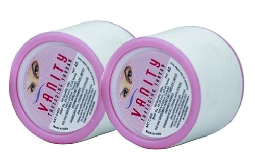 Zibell Bio-Baumwollfaden zum Auffädeln von Augenbrauen, Gesichtshaar, Oberlippen, Haarentfernungsfaden für Stirn, Kinn, Haar, Faden für Salon, Spa, Zuhause, Grün, 8 Spulen x 300 m, Weiß von ZIBELL