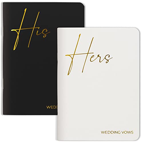 Elegante Gelübdebücher mit Goldfolien-Schriftzug für Ihre Hochzeit – perfekte Größe für Sie und Ihn Gelübde Bücher mit vielen Seiten zum Schreiben, was auf Ihrem Herzen ist – eine schöne Ergänzung für von ZICOTO