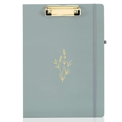 Schönes metallisches A4-Klemmbrett – professionelles Padfolio mit flachem Profil-Clip, nachfüllbarer, linierter Notizblock, Stiftschlaufe und Innentasche für die Arbeit Schönes metallisches A4-Klemmbrett – professionelles Padfolio mit flachem Profil-Clip, nachfüllbarer, linierter Notizblock, Stiftschlaufe und Innentasche für die Arbeit von ZICOTO
