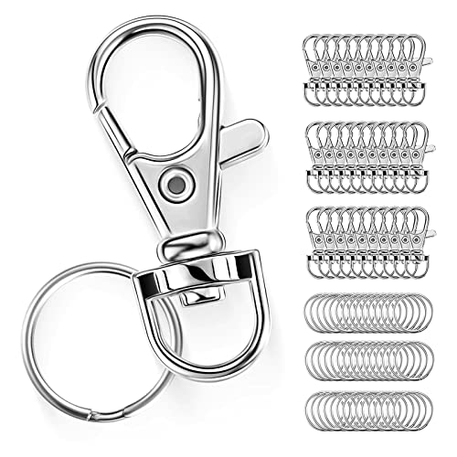60pcs/Set Rotierende Schnalle Lanyard Snap Hook Metallschlüsselketten Clip Hummerschnalle Für Schlüsselringe Für Schlüsselbundschmuckhandwerk von ZIDDAR