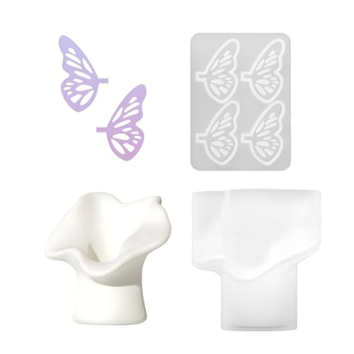 Flexible Epoxidharzform Die Künstlerische Tees Lichthalter Mit Abnehmbarem Schmetterling Entwerfen von ZIDDAR