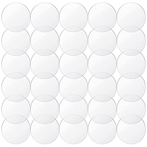 ZIDDAR 30 PCs Valentinstag Acryl Schlüsselbund Blanks Rundförmige Ornamente Für Kreatives Kleines Geschenk Transparenter Schlüsselbund von ZIDDAR