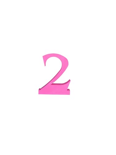 Zahl 2 aus Styropor Pink Höhe 27 cm Deko zum 2. Geburtstag für Mädchen DIY Bastelzahl zum Bemalen & Dekorieren Tischdeko Kindergeburtstag, Party, Feier, DIY Geburtstagsdeko von ZIEMER