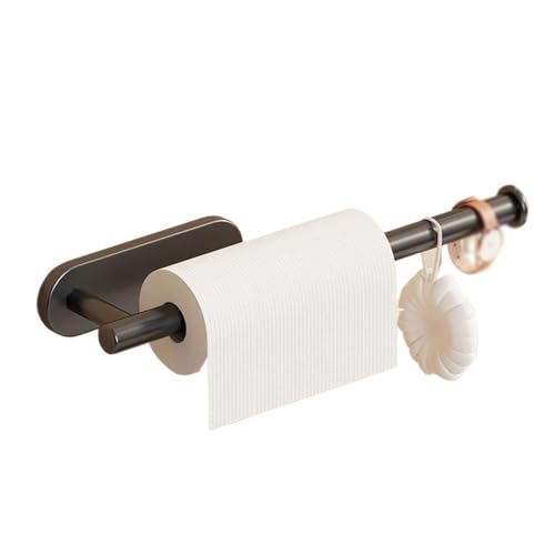 ZIGUIhsou-11 Papierhandtuchhalter Küchenrollenhalter unter dem Schrank, Papierhandtuchhalter, Wandhalterung, Edelstahl, Papierrollenhalter for Küche und Bad für Küche und Badezimmer(Schwarz) von ZIGUIhsou-11