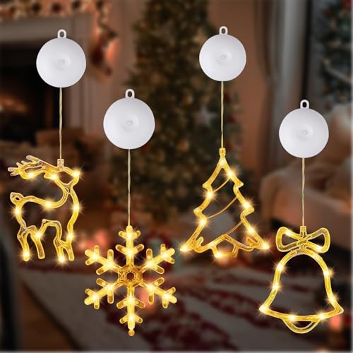 ZIGefofo 4 Stück Weihnachtsbeleuchtung Fenster mit Saugnäpfe 10 LED Lampenperle Batterie Fensterlicht Warmweiß Saugnapf Weihnachtsdeko Lichter für Weihnachten Beleuchtung Deko Party Hochzeit ZIGefofo 4 Stück Weihnachtsbeleuchtung Fenster mit Saugnäpfe 10 LED Lampenperle Batterie Fensterlicht Warmweiß Saugnapf Weihnachtsdeko Lichter für Weihnachten Beleuchtung Deko Party Hochzeit von ZIGefofo