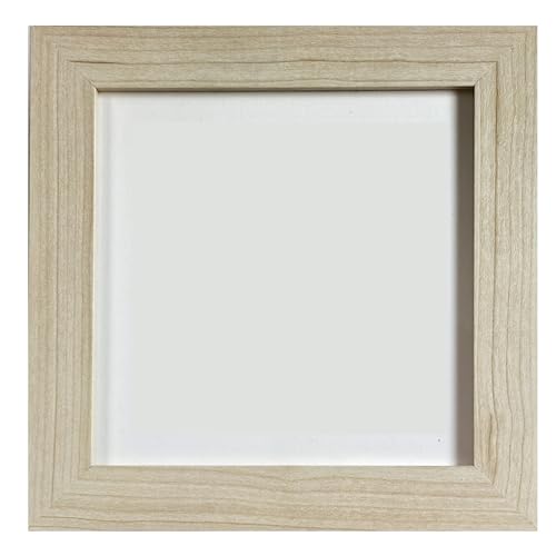 ZIHDKE Bilderrahmen 4 Stück quadratischer Holz-Fotorahmen, Ölpastell-Bilderrahmen, Fotodekoration, Tisch-Gedenkfeier(Wood,4inches 10x10cm) von ZIHDKE