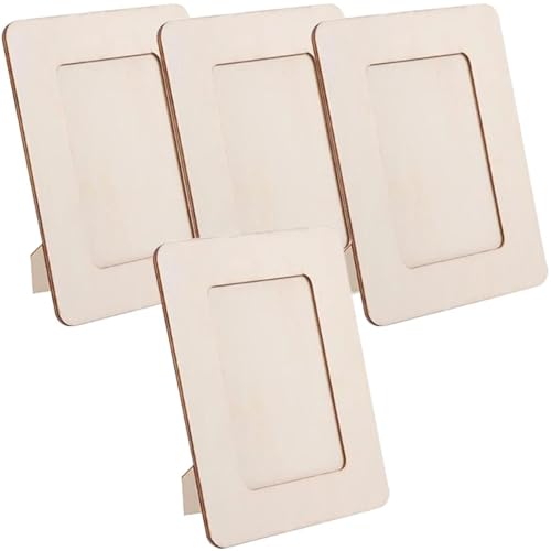 ZIHDKE Bilderrahmen 8 Stück Projektrahmen DIY Malerei Foto Holz Blanko Kind Unvollendete Bilderrahmen(16.6x12.2cm) von ZIHDKE