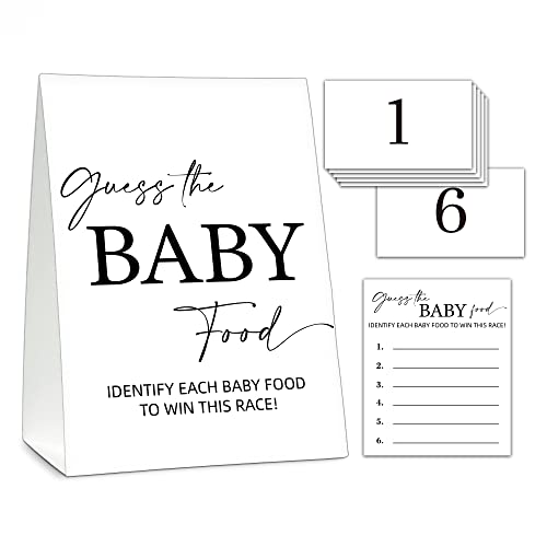 Guess The Baby Food Game, Modern Black and White Baby Shower Game Card Set, Minimalist Boy Girl Gender Neutral Baby Shower Supplies-B04 Guess The Baby Food Game, Modern Black and White Baby Shower Game Card Set, Minimalist Boy Girl Gender Neutral Baby Shower Supplies-B04 von ZIIUFRN