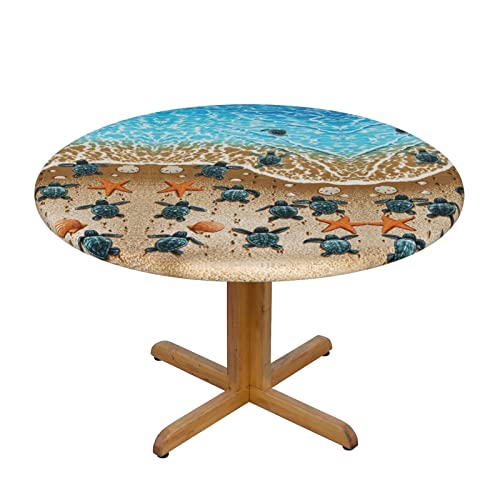Turtles on The Beach Tischdecke, klein, abwischbar, für den Innenbereich, Terrasse, Durchmesser 101,6–111,8 cm, 114,3–127 cm Turtles on The Beach Tischdecke, klein, abwischbar, für den Innenbereich, Terrasse, Durchmesser 101,6–111,8 cm, 114,3–127 cm von ZIMBRO