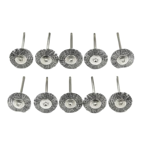 10/20 Stück 22 Mm Edelstahl-Radbürste, Zubehör For Rotationswerkzeuge, Kompatibel Mit Dremel Mini-Bohrmaschinen, Rotationswerkzeuge, Schleifwerkzeuge, Drahtbürste(10pcs 22mm) von ZINTCBLGE