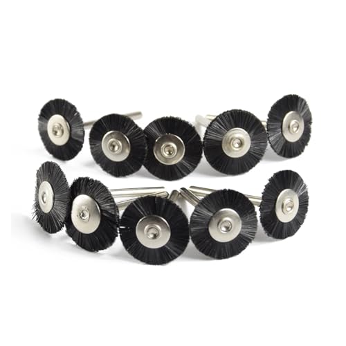 10/20 Stück 22 Mm Edelstahl-Radbürste, Zubehör For Rotationswerkzeuge, Kompatibel Mit Dremel Mini-Bohrmaschinen, Rotationswerkzeuge, Schleifwerkzeuge, Drahtbürste(10pcs 22mm-black) von ZINTCBLGE