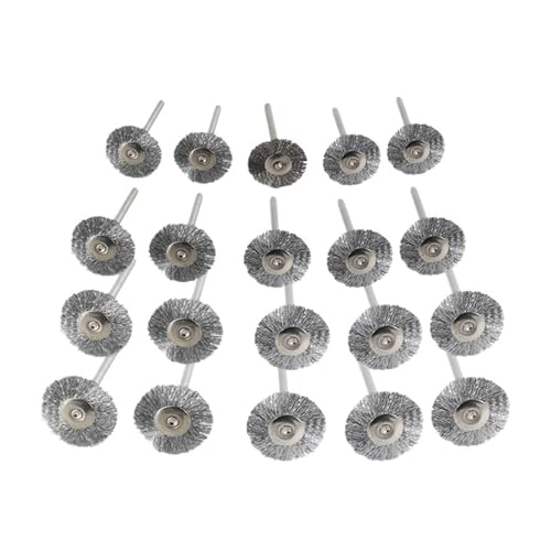 10/20 Stück 22 Mm Edelstahl-Radbürste, Zubehör For Rotationswerkzeuge, Kompatibel Mit Dremel Mini-Bohrmaschinen, Rotationswerkzeuge, Schleifwerkzeuge, Drahtbürste(20pcs 22mm) von ZINTCBLGE