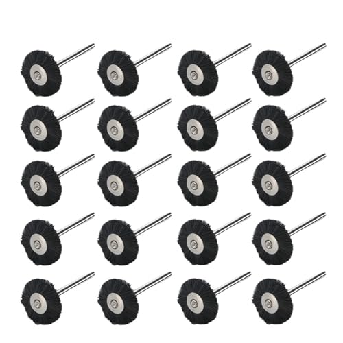 10/20 Stück 22 Mm Edelstahl-Radbürste, Zubehör For Rotationswerkzeuge, Kompatibel Mit Dremel Mini-Bohrmaschinen, Rotationswerkzeuge, Schleifwerkzeuge, Drahtbürste(20pcs 22mm-black) von ZINTCBLGE