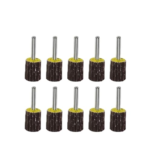 Kompatibel Mit Dia 80# 6mm Zubehör Rotationswerkzeug Schleifen Polieren Schleifpapier Fächerschleifscheibe Kopf Mit Dorn For Rotierende Minibohrmaschine(20mm-10pcs) von ZINTCBLGE