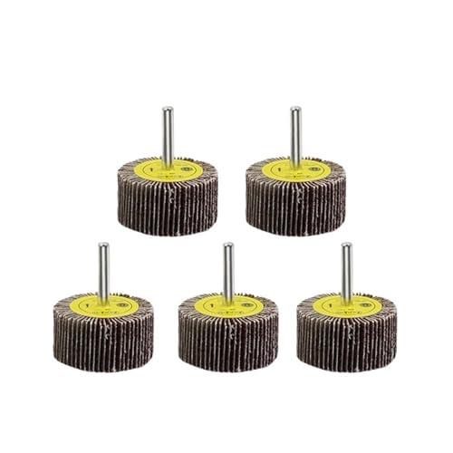 Kompatibel Mit Dia 80# 6mm Zubehör Rotationswerkzeug Schleifen Polieren Schleifpapier Fächerschleifscheibe Kopf Mit Dorn For Rotierende Minibohrmaschine(50mm-5pcs) von ZINTCBLGE
