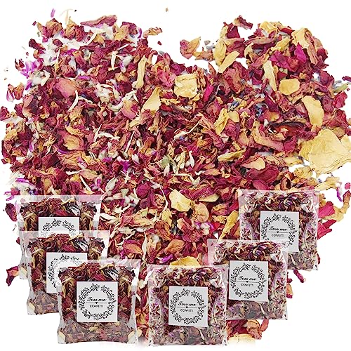 ZIOYA 14 Stück Blütenkonfetti 140g Getrocknete BlütenBiologisch Abbaubare Streublumen Hochzeit Konfetti Hochzeit für Hochzeit Geburtstag Party Konfetti Raumduft Diy-Bastelzubehör von ZIOYA