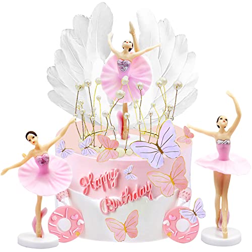 ZIOYA 5 Stück Ballerina Tortendeko Dekoration Ballerina Kuchenaufsatz Ballerina Ballett Mädchen Tanzende Deko Kuchen Topper Krone Engelsflügel Geburtstagstorten mit Bringe 20 Schmetterlinge ZIOYA 5 Stück Ballerina Tortendeko Dekoration Ballerina Kuchenaufsatz Ballerina Ballett Mädchen Tanzende Deko Kuchen Topper Krone Engelsflügel Geburtstagstorten mit Bringe 20 Schmetterlinge von ZIOYA