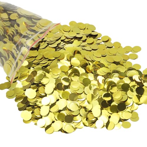 ZIOYA Konfetti 100G/14000 Stück Gold Konfetti Geburtstag Konfetti Hochzeit Metallic 15mm Confetti Glitzer Konfetti in Gold Rund Dekoration für Geburtstag Hochzeiten Tischdekoration ZIOYA Konfetti 100G/14000 Stück Gold Konfetti Geburtstag Konfetti Hochzeit Metallic 15mm Confetti Glitzer Konfetti in Gold Rund Dekoration für Geburtstag Hochzeiten Tischdekoration von ZIOYA