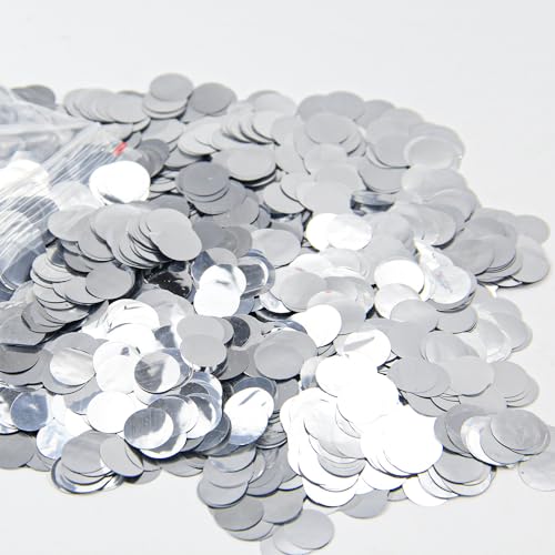 ZIOYA Konfetti 100G/14000 Stück Silber Glitzer für Geburtstag - Runde Aluminiumfolie Dekorative Glitzer für Hochzeit, Verlobung, Brautparty, Valentinstag Party 15mm ZIOYA Konfetti 100G/14000 Stück Silber Glitzer für Geburtstag - Runde Aluminiumfolie Dekorative Glitzer für Hochzeit, Verlobung, Brautparty, Valentinstag Party 15mm von ZIOYA