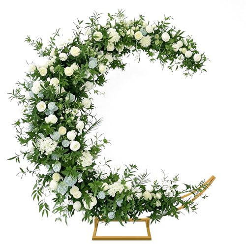 ZIRUU Mondform Hochzeit Metallbogen Hintergrund Gold Blume Ballon Arbors Stand für Hochzeit Geburtstag Party, Abschluss Dekorationen und Baby Dusche ZIRUU Mondform Hochzeit Metallbogen Hintergrund Gold Blume Ballon Arbors Stand für Hochzeit Geburtstag Party, Abschluss Dekorationen und Baby Dusche von ZIRUU