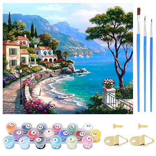 ZITFRI Malen Nach Zahlen Erwachsene DIY Ölgemälde auf Leinwand, Painting by Numbers mit Leinwand und Zubehör, 40 X50cm, Landschaft ZITFRI Malen Nach Zahlen Erwachsene DIY Ölgemälde auf Leinwand, Painting by Numbers mit Leinwand und Zubehör, 40 X50cm, Landschaft von ZITFRI