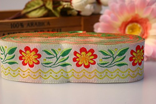 Bänder für Geschenkverpackungen, 10 Yards/Los Breites 3,3 cm gewebtes Jacquardband mit klassischem Blumendesign in Weiß for Vorhänge und Bekleidungszubehör Bänder für Geschenkverpackungen, 10 Yards/Los Breites 3,3 cm gewebtes Jacquardband mit klassischem Blumendesign in Weiß for Vorhänge und Bekleidungszubehör von ZIUBMVDYC