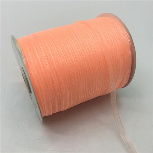 Bänder für Geschenkverpackungen, 10 Yards/Lot 1/4" 6mm Bulk Organzaband Schleife Haar Party Hochzeit Weihnachtsdekoration DIY Spitzenhandwerk(Light pink) von ZIUBMVDYC