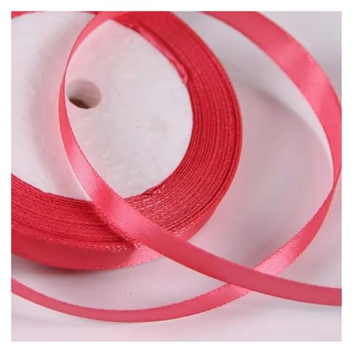 Bänder für Geschenkverpackungen, 10 mm Satinband for Selbermachen, Nähen, handgefertigtes Bastelzubehör, Schwarz, Weiß, Beige, Rosa, Rot, Blau, Grün, Lila, Weihnachtsdekorationsband(Watermelon Red) Bänder für Geschenkverpackungen, 10 mm Satinband for Selbermachen, Nähen, handgefertigtes Bastelzubehör, Schwarz, Weiß, Beige, Rosa, Rot, Blau, Grün, Lila, Weihnachtsdekorationsband(Watermelon Red) von ZIUBMVDYC