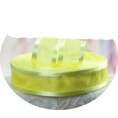 Bänder für Geschenkverpackungen, 2,5 cm Organzaband mit Satinrand, Geschenkverpackung, Schleifenband, Seidenband, Hochzeitsdekorationsband, 50 Yard(Unique Colour) von ZIUBMVDYC