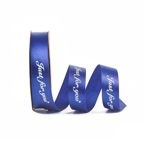 Bänder für Geschenkverpackungen, 25 mm bedrucktes Polyesterband for Hochzeit, Weihnachten, Party, Dekorationen, DIY, Schleifen, Bastelbänder, Karten, Geschenke, Verpackung(Blu,10M) von ZIUBMVDYC