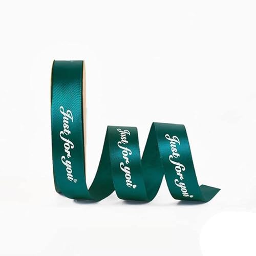 Bänder für Geschenkverpackungen, 25 mm bedrucktes Polyesterband for Hochzeit, Weihnachten, Party, Dekorationen, DIY, Schleifen, Bastelbänder, Karten, Geschenke, Verpackung(Grün,35M) von ZIUBMVDYC