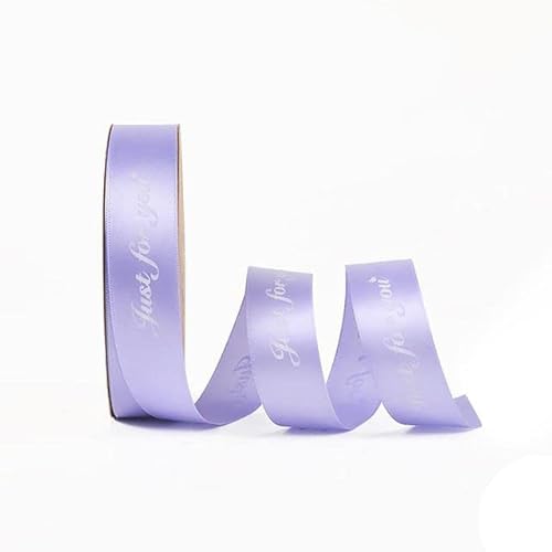 Bänder für Geschenkverpackungen, 25 mm bedrucktes Polyesterband for Hochzeit, Weihnachten, Party, Dekorationen, DIY, Schleifen, Bastelbänder, Karten, Geschenke, Verpackung(Light Purple,10M) von ZIUBMVDYC
