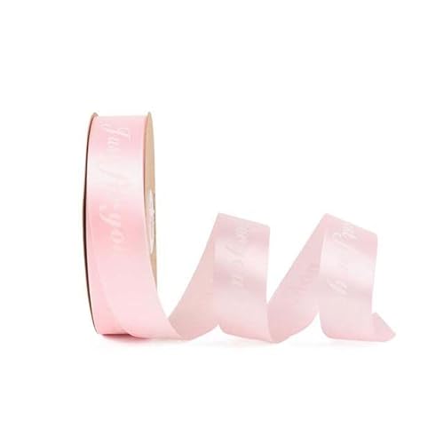 Bänder für Geschenkverpackungen, 25 mm bedrucktes Polyesterband for Hochzeit, Weihnachten, Party, Dekorationen, DIY, Schleifen, Bastelbänder, Karten, Geschenke, Verpackung(Roze,10M) von ZIUBMVDYC