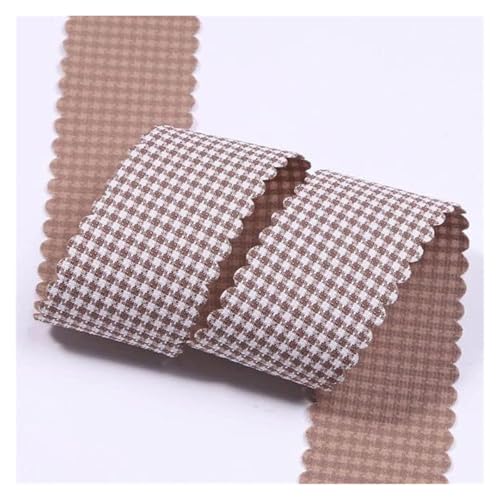 Bänder für Geschenkverpackungen, 5 Yards buntes, passendes, mit Gittermuster bedrucktes Band for DIY-Handwerk, Schleife, Haarschmuck, Materialien, Geschenkverpackung, Kleidung, Hutbesatz(Coffee,40mm) Bänder für Geschenkverpackungen, 5 Yards buntes, passendes, mit Gittermuster bedrucktes Band for DIY-Handwerk, Schleife, Haarschmuck, Materialien, Geschenkverpackung, Kleidung, Hutbesatz(Coffee,40mm) von ZIUBMVDYC