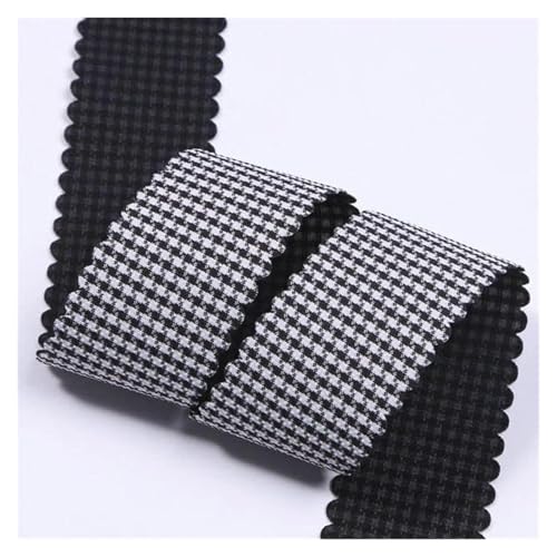 Bänder für Geschenkverpackungen, 5 Yards buntes, passendes, mit Gittermuster bedrucktes Band for DIY-Handwerk, Schleife, Haarschmuck, Materialien, Geschenkverpackung, Kleidung, Hutbesatz(Black,25mm) Bänder für Geschenkverpackungen, 5 Yards buntes, passendes, mit Gittermuster bedrucktes Band for DIY-Handwerk, Schleife, Haarschmuck, Materialien, Geschenkverpackung, Kleidung, Hutbesatz(Black,25mm) von ZIUBMVDYC