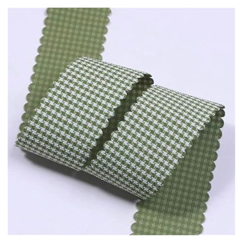 Bänder für Geschenkverpackungen, 5 Yards buntes, passendes, mit Gittermuster bedrucktes Band for DIY-Handwerk, Schleife, Haarschmuck, Materialien, Geschenkverpackung, Kleidung, Hutbesatz(Grass green,4 Bänder für Geschenkverpackungen, 5 Yards buntes, passendes, mit Gittermuster bedrucktes Band for DIY-Handwerk, Schleife, Haarschmuck, Materialien, Geschenkverpackung, Kleidung, Hutbesatz(Grass green,4 von ZIUBMVDYC