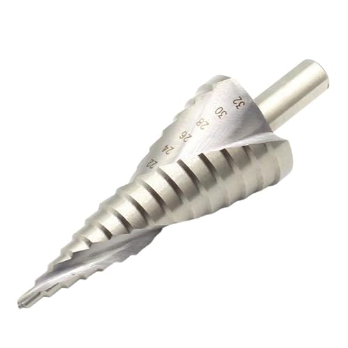 Spiralgenuteter Stufenbohrer, 1 Stück 32 mm Pagodenbohrer Sechskantschraubenbohrer Elektrowerkzeuge von ZIUBMVDYC