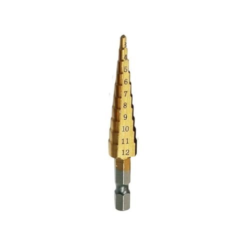 Spiralgenuteter Stufenbohrer, 12/4 12/4 20/4 32 mm gerader Stufenbohrer von ZIUBMVDYC