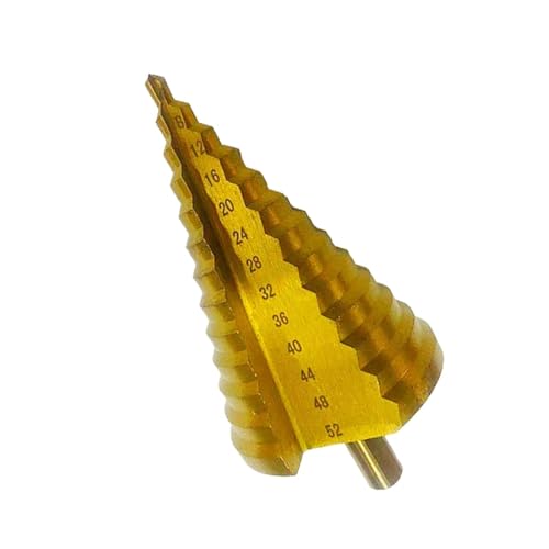 Spiralgenuteter Stufenbohrer, 52 mm Stufenbohrer-Set, gerader Nutfräser für von ZIUBMVDYC