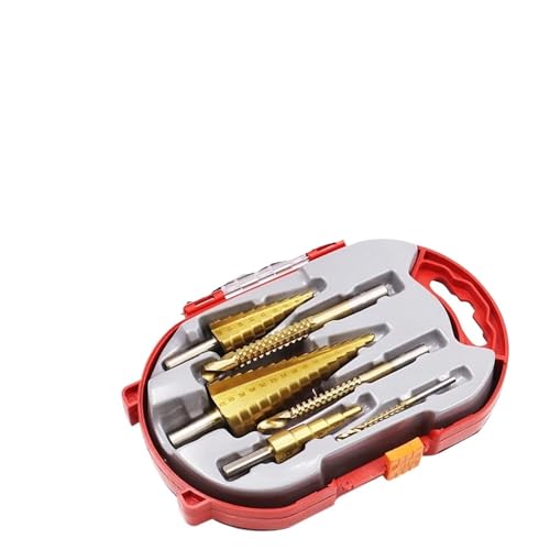 Spiralgenuteter Stufenbohrer, 6PCS 4 32mm 8mm Stufenbohrer Sägebohrer-Set von ZIUBMVDYC