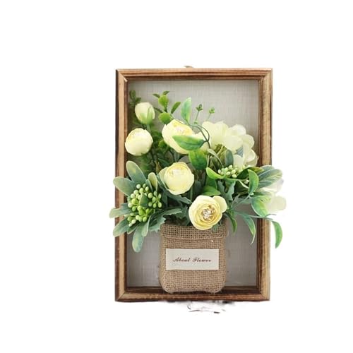 ZIUBMVDYC Bilderrahmen, Simulierte Blume Foto Rahmen Holz Kunststoff 15,5x7,5 x23cm Multicolor Wand Hängen Bilderrahmen(8) von ZIUBMVDYC