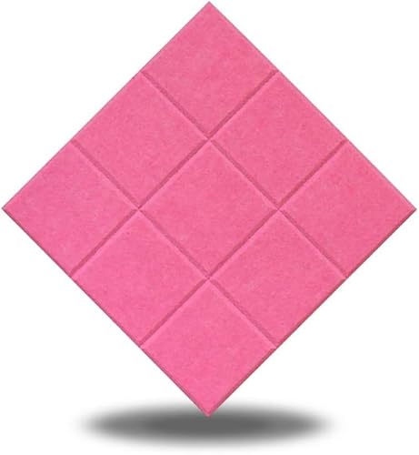 ZIUBMVDYC Filztafel Wand-Anschlagtafel, Pinnwände aus Filz, Pinnwandfliesen, Memo-Pinnwandquadrate ohne Bohren von Löchern for die Wanddekoration im Homeoffice oder Klassenzimmer(Roze) von ZIUBMVDYC
