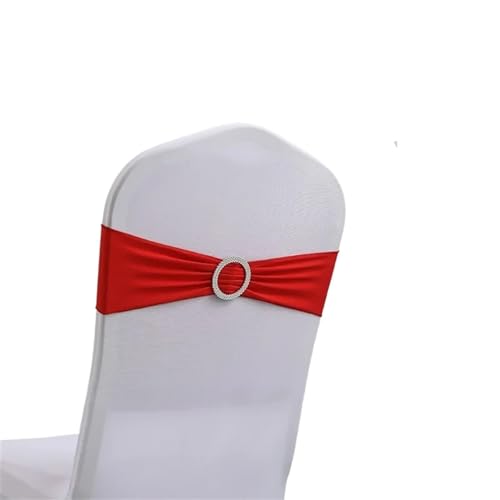 ZIUBMVDYC Stuhl Schärpen, 10 teile/satz Party Dekorationen Hote Wohnkultur Einfarbig Band Bowknot Hotel Dining Hochzeit Bankett(Red) von ZIUBMVDYC