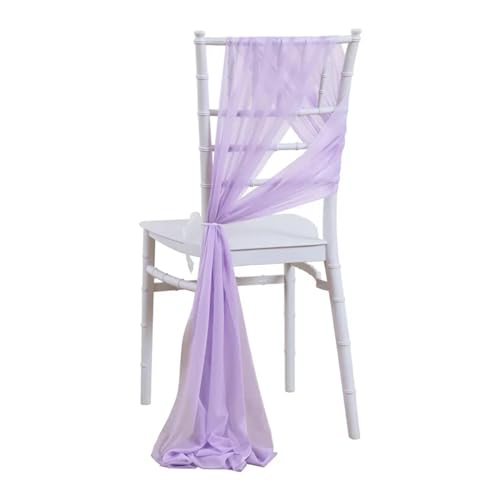 ZIUBMVDYC Stuhl Schärpen, 20 STÜCKE Hochzeit Stuhl Dekoration 17x250 cm for Hochzeit Gang Dekorationen Party Bankett Veranstaltung(Light Purple) von ZIUBMVDYC