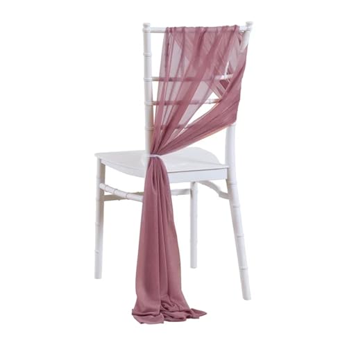 ZIUBMVDYC Stuhl Schärpen, 20 STÜCKE Hochzeit Stuhl Dekoration 17x250 cm for Hochzeit Gang Dekorationen Party Bankett Veranstaltung(Mauve) von ZIUBMVDYC