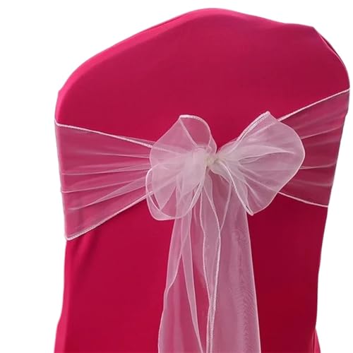 ZIUBMVDYC Stuhl Schärpen, 50 stücke Organza Knoten Bänder Stuhl Bögen for Für Hochzeit Party Bankett Event Land Hochzeit Stuhl Dekoration(Creamy) von ZIUBMVDYC