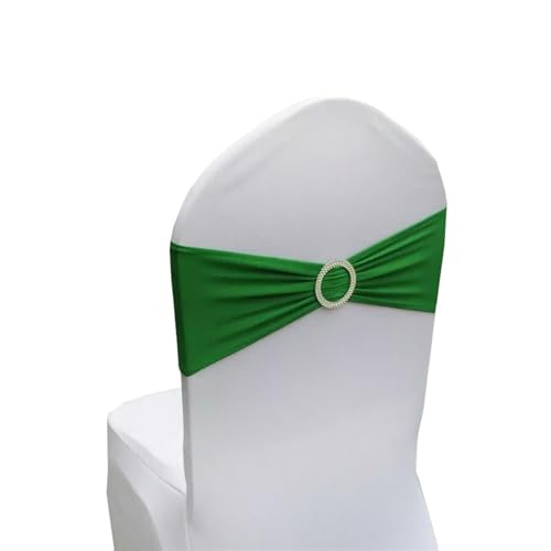 ZIUBMVDYC Stuhl Schärpen, Einfache Krawatte Spandex Knoten Abdeckung Zurück Elastische Band Readymade Gürtel Bogen for Hotel Bankett Hochzeit Party Event Dekoration(Emerald Green) von ZIUBMVDYC