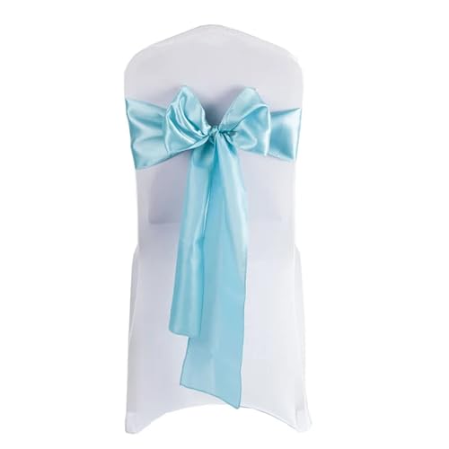ZIUBMVDYC Stuhl Schärpen, Fleckband DIY Schmetterling Bogen Knoten Gürtel Krawatten for Hotel Hochzeit Veranstaltungen Bankett Geburtstag Party Dekoration(Blue02) von ZIUBMVDYC
