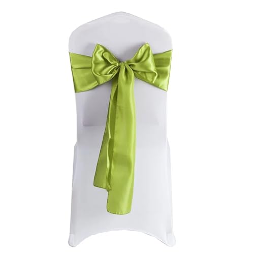 ZIUBMVDYC Stuhl Schärpen, Fleckband DIY Schmetterling Bogen Knoten Gürtel Krawatten for Hotel Hochzeit Veranstaltungen Bankett Geburtstag Party Dekoration(Green) von ZIUBMVDYC